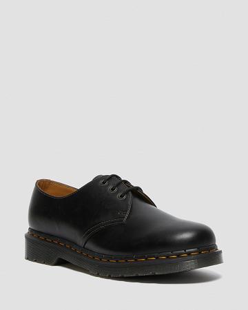 Black / Brown Men's Dr Martens 1461 Men's Abruzzo Leather Oxfords Shoes | CA 598DFM